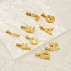 Wholesale Female Gold Electroplated Titanium Steel Pendant With Letter Number Text Design
