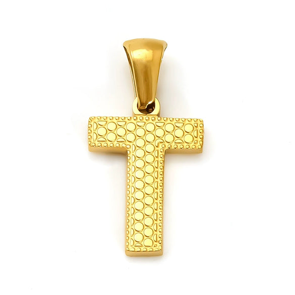 Wholesale Female Gold Electroplated Titanium Steel Pendant With Letter Number Text Design