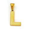 Wholesale Female Gold Electroplated Titanium Steel Pendant With Letter Number Text Design