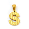 Wholesale Female Gold Electroplated Titanium Steel Pendant With Letter Number Text Design