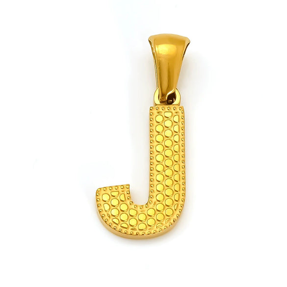 Wholesale Female Gold Electroplated Titanium Steel Pendant With Letter Number Text Design