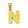 Wholesale Female Gold Electroplated Titanium Steel Pendant With Letter Number Text Design