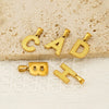 Wholesale Female Gold Electroplated Titanium Steel Pendant With Letter Number Text Design