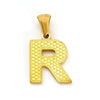 Wholesale Female Gold Electroplated Titanium Steel Pendant With Letter Number Text Design