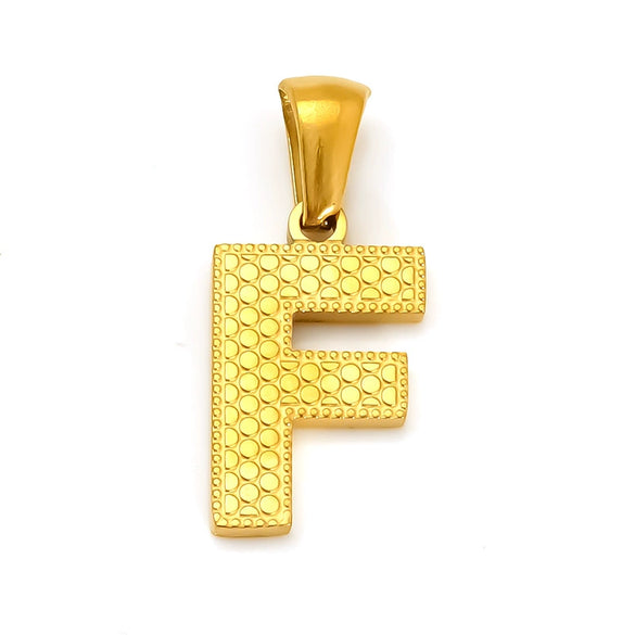 Wholesale Female Gold Electroplated Titanium Steel Pendant With Letter Number Text Design