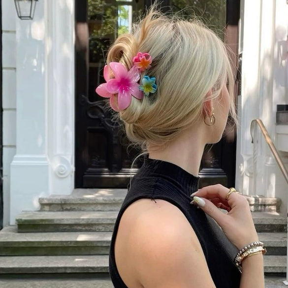 Wholesale Female Hair Accessories Egg Flower Clip Simple Style With Electroplating