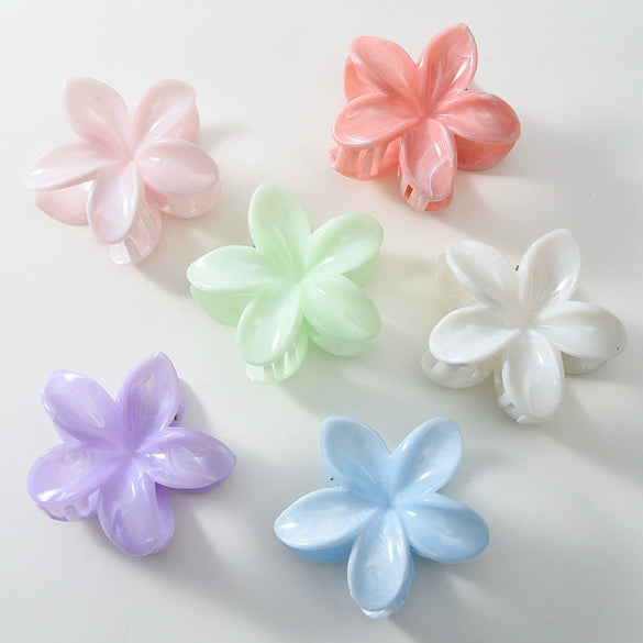 Wholesale Female Headwear 6Piece Combination Set With Marble Grain And Frangipani Baking Paint Technology