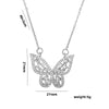 Wholesale Female Hollow Three Dimensional Butterfly Titanium Steel Necklace With Micro Inlaid Zircon And Gold Inlaid And 533 Vacuum Electroplating In Furnace