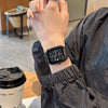 Wholesale Female Leisure Rectangular Quartz Watch With Alloy Case And Silicone Band