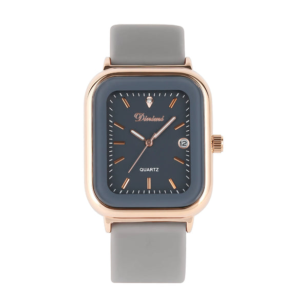 Wholesale Female Leisure Rectangular Quartz Watch With Alloy Case And Silicone Band