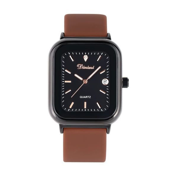 Wholesale Female Leisure Rectangular Quartz Watch With Alloy Case And Silicone Band