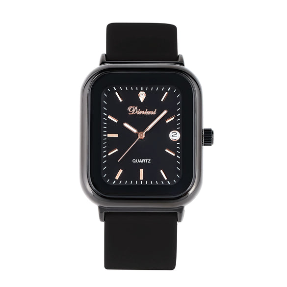 Wholesale Female Leisure Rectangular Quartz Watch With Alloy Case And Silicone Band
