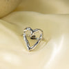 Wholesale Female Light Luxury Hammer Pattern Heart Shape Titanium Steel Gold Plated Ring
