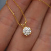 Wholesale Female Necklace Moissanite S925 Sterling Silver Geometric Light Luxury Style