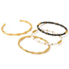 Wholesale Female Open C Shaped Titanium Steel And Stainless Steel Bamboo Bracelet With Electroplating Treatment