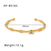 Wholesale Female Open C Shaped Titanium Steel And Stainless Steel Bamboo Bracelet With Electroplating Treatment