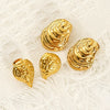 Wholesale Female Oval Irregular Geometric Titanium Steel And Stainless Steel Electroplated Earrings