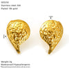 Wholesale Female Oval Irregular Geometric Titanium Steel And Stainless Steel Electroplated Earrings
