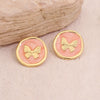 Wholesale Female Retro Butterfly Ear Studs In Medieval Style With Dripping Oil Process And Stainless Steel Material