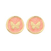 Wholesale Female Retro Butterfly Ear Studs In Medieval Style With Dripping Oil Process And Stainless Steel Material