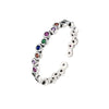 Wholesale Female Retro Geometric Copper Zircon Ring With Electroplating