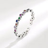 Wholesale Female Retro Geometric Copper Zircon Ring With Electroplating