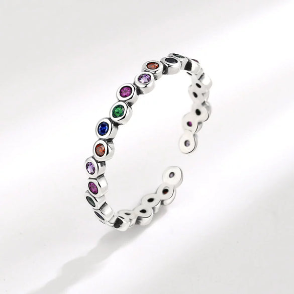 Wholesale Female Retro Geometric Copper Zircon Ring With Electroplating