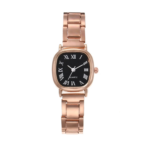 Wholesale Female Retro Square Compact Simple Popular Ins Style Steel Band Quartz Watch
