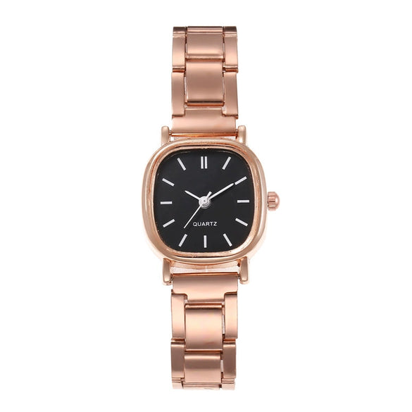 Wholesale Female Retro Square Compact Simple Popular Ins Style Steel Band Quartz Watch