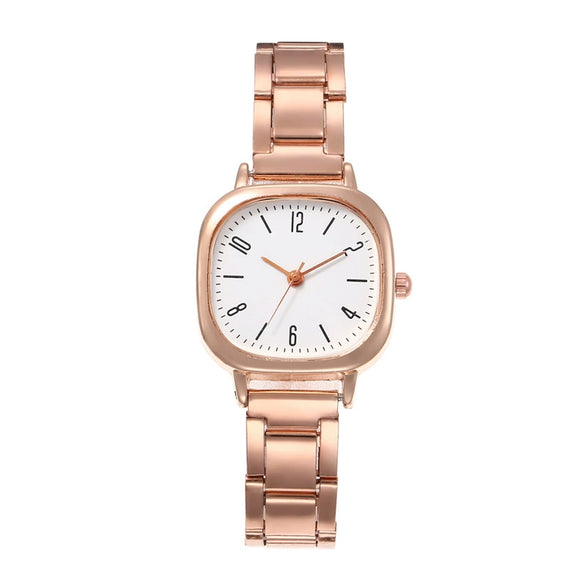 Wholesale Female Retro Square Compact Simple Popular Ins Style Steel Band Quartz Watch
