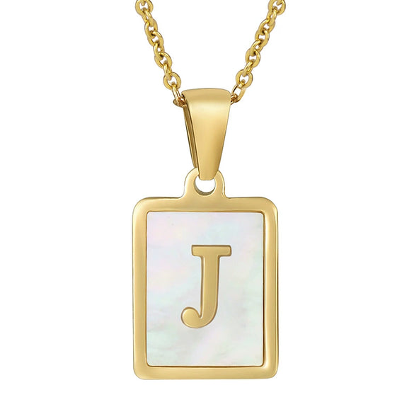 Wholesale Female 316L Stainless Steel And 316L Stainless Steel Letter Pendant Necklace With Cross Chain And Electroplating Treatment