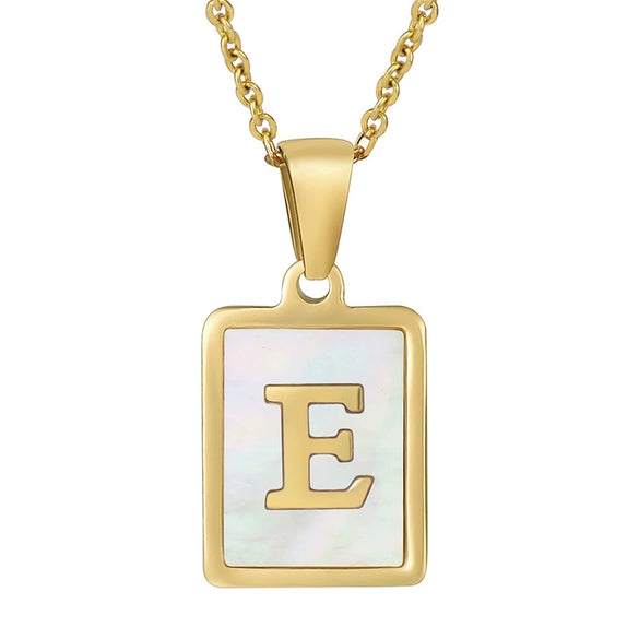 Wholesale Female 316L Stainless Steel And 316L Stainless Steel Letter Pendant Necklace With Cross Chain And Electroplating Treatment