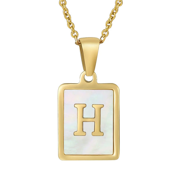 Wholesale Female 316L Stainless Steel And 316L Stainless Steel Letter Pendant Necklace With Cross Chain And Electroplating Treatment