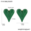 Wholesale Female Stainless Steel Heart Earrings With Glazed Peach Design Pvd Electroplating