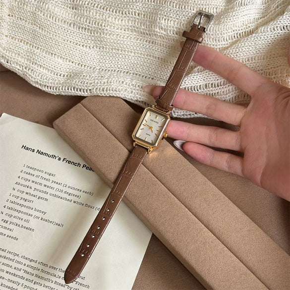 Wholesale Female Student Belt Watch Alloy Rectangle Pin Buckle Style Simple Fashion Elegant