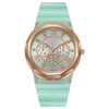Wholesale Female Students' Fashion Silicone Watch With Rhinestones Round Dial And Sapphire Crystal Glass Mirror Luxury Leisure Style