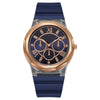 Wholesale Female Students' Fashion Silicone Watch With Rhinestones Round Dial And Sapphire Crystal Glass Mirror Luxury Leisure Style