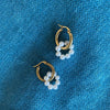 Wholesale Female Temperament Light Luxury Titanium Steel Vacuum Plated 18K Gold Handmade Freshwater Pearl Crown Earrings