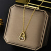 Wholesale Female Titanium Steel Clover Pendant Necklace With Geometric Pattern And Electroplating Treatment Twist Chain