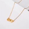 Wholesale Female Titanium Steel Clover Pendant Necklace With Geometric Pattern And Electroplating Treatment Twist Chain