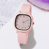 Wholesale Female Watch Alloy Case Silicone Strap Square Dial Retro Preppy Style Casual