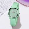 Wholesale Female Watch Alloy Case Silicone Strap Square Dial Retro Preppy Style Casual
