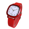 Wholesale Female Watch Alloy Case Silicone Strap Square Dial Retro Preppy Style Casual