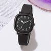 Wholesale Female Watch Alloy Case Silicone Strap Square Dial Retro Preppy Style Casual