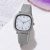 Wholesale Female Watch Alloy Case Silicone Strap Square Dial Retro Preppy Style Casual