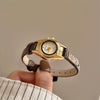Wholesale Female Watch Metal Imitation Leather Strap Round Dial Fashion Simple Style