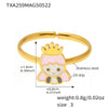 Wholesale Ferris Wheel Cartoon Girl Princess Design Stainless Steel And Titanium Steel Electroplated Jewelry Set For Children And Unisex