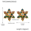 Wholesale Ferris Wheel Colorful Snowflake Zircon Jewelry Set For Women Stainless Steel Electroplated Light Luxury Style Necklace Bracelet Earrings