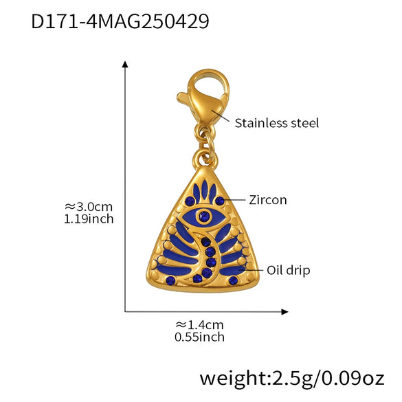 Wholesale Ferris Wheel Devil's Eye Multiaccessory Necklace And Bracelet Set For Women Fashion Stainless Steel And Titanium Steel Electroplated Jewelry