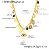Wholesale Ferris Wheel Devil's Eye Multiaccessory Necklace And Bracelet Set For Women Fashion Stainless Steel And Titanium Steel Electroplated Jewelry